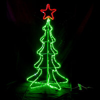 146cm Height LED Rope Light 3D Christmas Tree  Green Red