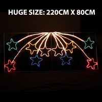 LED Animated 10 Stars Motif Rope Light For Christmas 2.2M