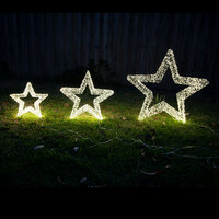3D Frame LED Star Warm White for Christmas Light
