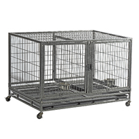 Collapsible Dog Crate Transporter Travel Cage with Divider