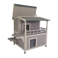 Flyline Outdoor Cat Terrace House Cage with Large Balcony