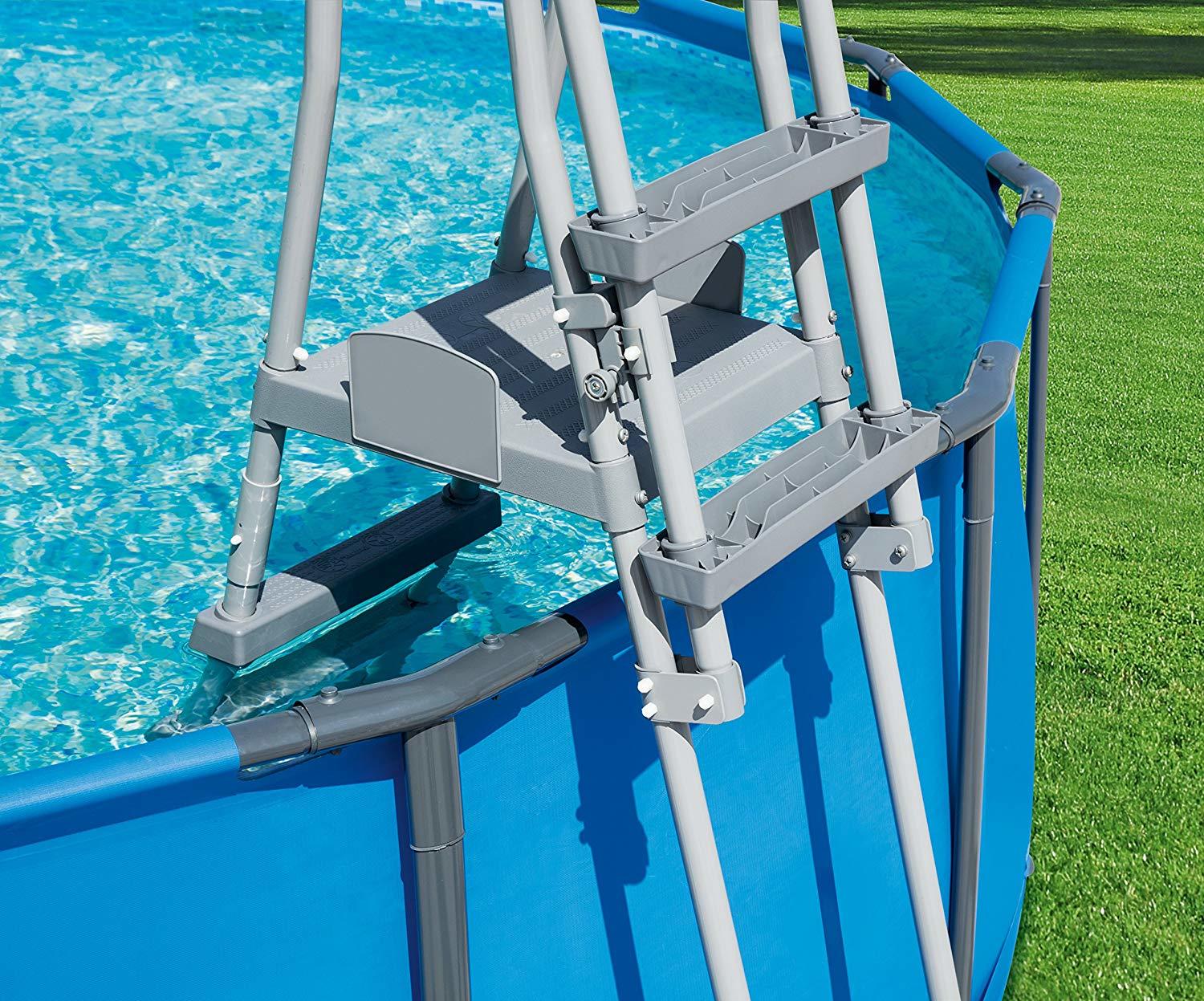 Simple Above Ground Swimming Pool Ladders for Large Space