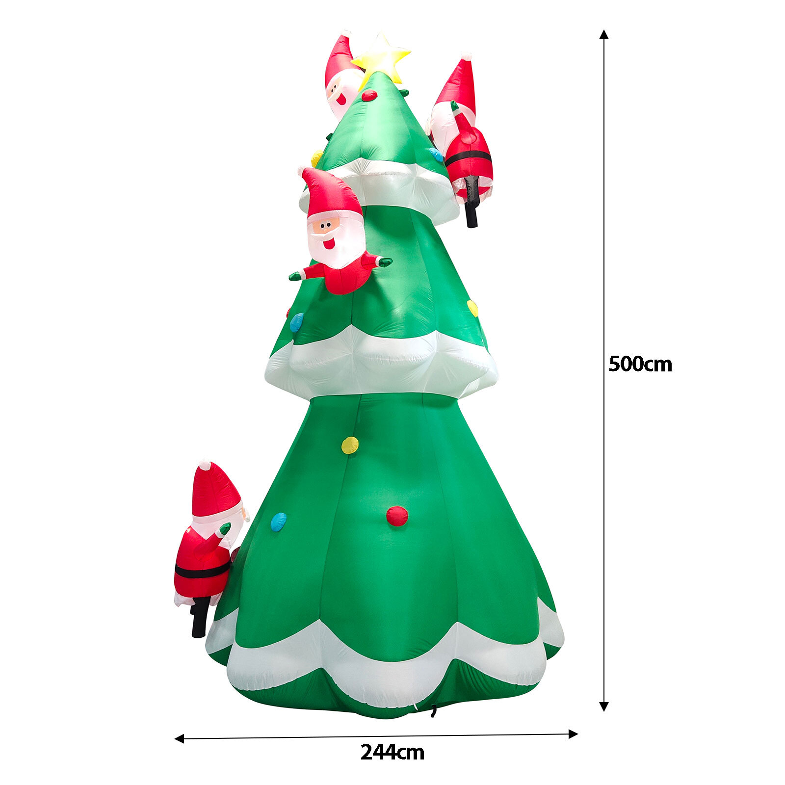 5M LED Inflatable Christmas Tree with Climbing Santa Clause