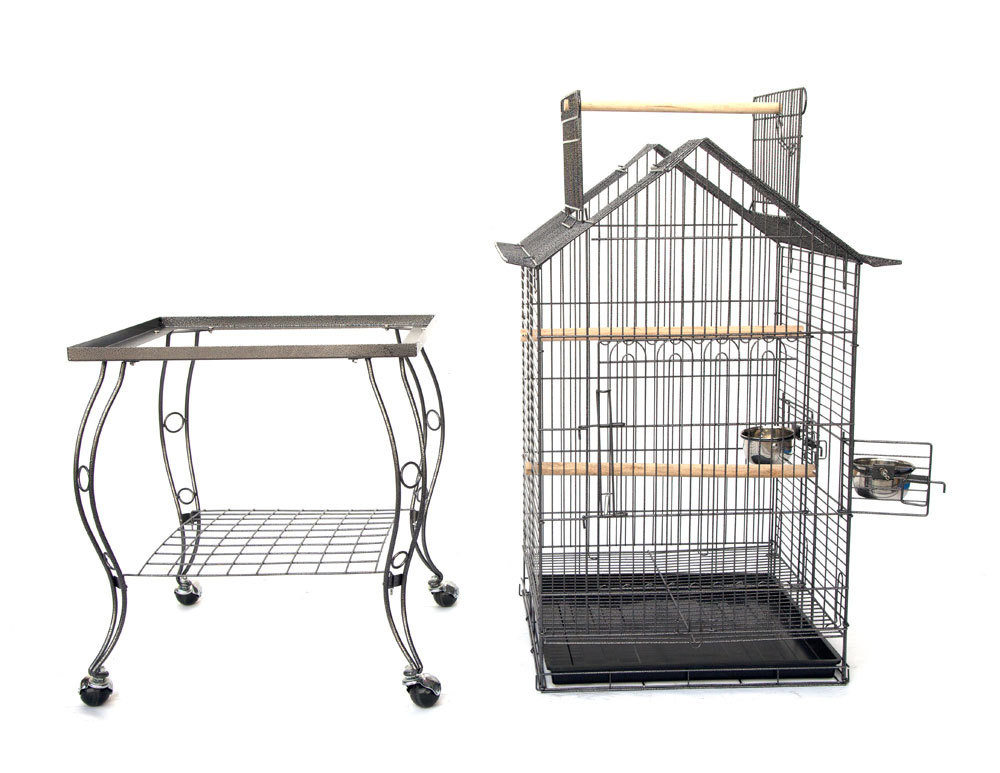 large cockatoo bird cage with stand