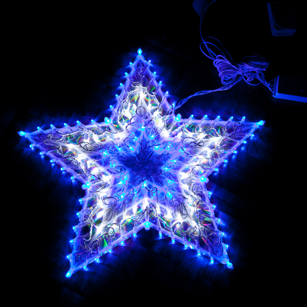 120 LED Blue White Star Christmas Light