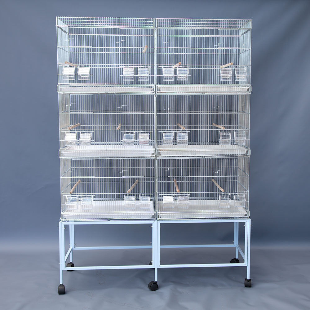 6xBreeding Bird Cages on Stand for Canary Parakeet Budgie