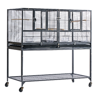 Flyline Single-Double Breeding Bird Cage for Canary Parakeet Cockatiel Lovebird Finch