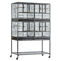 Flyline Double-Double Breeding Bird Cage for Canary Parakeet Cockatiel Lovebird Finch