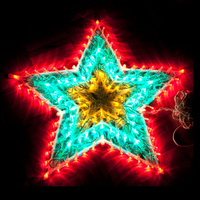 120 LED Multicolour Star Christmas Light RGY 51cm