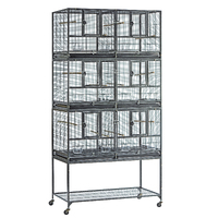 Flyline Triple-Double Breeding Bird Cage for Canary Parakeet Cockatiel Lovebird Finch
