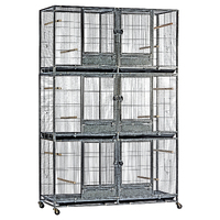 Flyline XL Triple-Double Breeding Bird Cage for Canary Parakeet Cockatiel Lovebird Finch