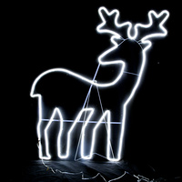 90x110cm LED Neon Flexi Ropelight Reindeer for Christmas Decoration