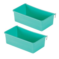 2 x 2L Feeder Cups for Bird Pigeon Rabbit Cage
