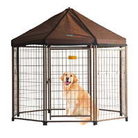 Octagonal Dog Pen with Cover 1.5x1.5x1.5m