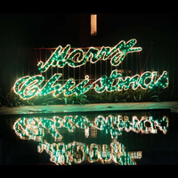 5.5M Merry Christmas Sign LED Rope Light Commercial
