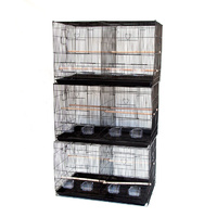 3x Breeding Bird Cage with Center Dividor 75cmx45cmx45cm