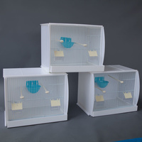 Set of 3 Stackable Canary Finch Breeding Bird Cage with Nest Pan