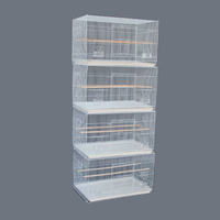 4x Breeding Bird Cage 75x45x45cm