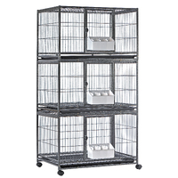 Triple Breeder Stackable Breeding Bird Parrot Cage