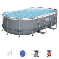 Bestway Power Steel Oval Swimming Pool 4.27m x 2.50m x 1.00m 56622