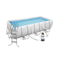 Bestway 56660 13ft Steel Pro Swimming Pool with 800gal Sand Filer Pump 4.04m x 2.01m x 1m