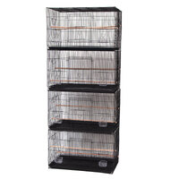 4x Breeding Bird Cage 75x45x45cm Black