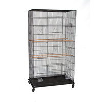 Flight Cage on Castors for Small Birds 75x45x140cm