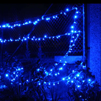24m 200 LED Christmas Fairy Light Clear String BLUE