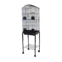 Dome Top High Bird Cage with Stand for Canary Finch