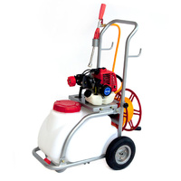 30L Power Sprayer for Weed or Pest Control Spray with Tank Trolley Hose Reel