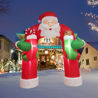285cm Inflatable Santa Clause Christmas Archway with LED Light