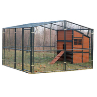 Flyline Guardian Pine Chicken Coop Cage with Walk In Pen Run