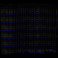 750 LED Copper Wire Curtain Light Multi Color 620cmx240cm
