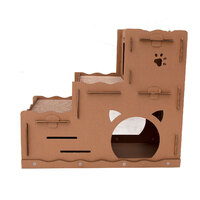 Cat Scratching Cardboard 3 Level House