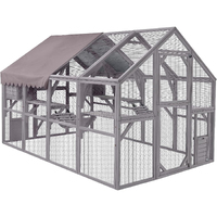 Walk In Wooden Catio Cat Enclosure Cage House 280x188cm