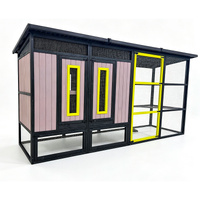 Flyline Fence Along Modern Chicken Coop & Secure Run 352 x110 x171cm 