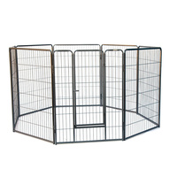 8 Panels Galvanised Pen Run for Dog Chicken Chook Rabbit Cat