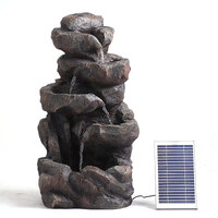 Sunovo Grotto Fall Solar Water Fountain with LED Lights