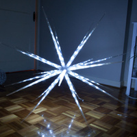 160 LED Blast Ice Star Ball Christmas Light Decoration White 122cm Diameter