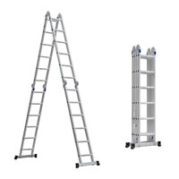 6.9m Multi-Purpose Aluminium Ladder - 4 x 6 Rungs