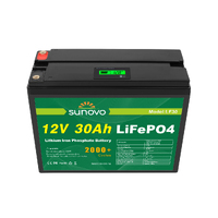 12V 30Ah Deep Cycle LiFePO4 Battery Rechargeable Lithium