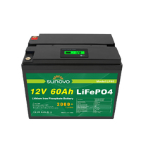 12V 60Ah Deep Cycle LiFePO4 Lithium Battery Rechargeable