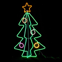 Neon Light 3D Christmas Tree