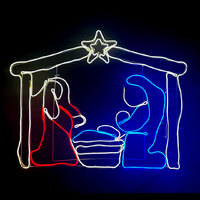 LED Neon Version Nativity Scene Christmas Light Decoration