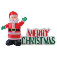 LED Inflatable Santa Clause with Merry Christmas Sign for Christmas Decoration