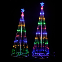 Circling LED Light Christmas Tree with Star