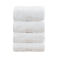 Linenland 4 Piece Cotton Bath Towels Set - White