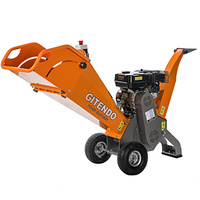 GITENDO Commercial 7.0Hp Petrol Self Feeding Wood Chipper