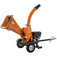 GITENDO Commercial 15HP Electric Start Wood Chipper 120mm Disc Chipping