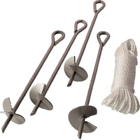 Set of 4 Anchor Auger Kit for Carport Canopy 38cm